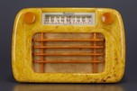 Catalin Sentinel ’Wavy Grill’ 284 Radio in Sand with Yellow